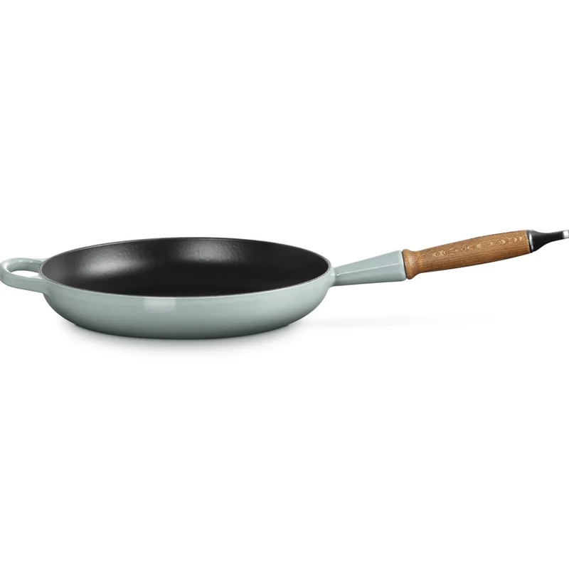 28 cm - Evolution Padella Bassa In Ghisa Vetrificata Con Manico In Legno