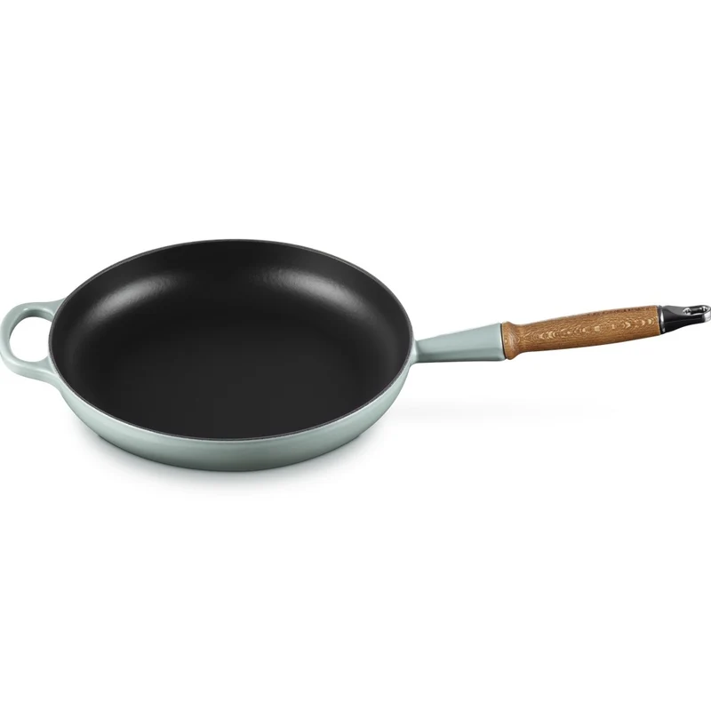 28 cm - Evolution Padella Bassa In Ghisa Vetrificata Con Manico In Legno