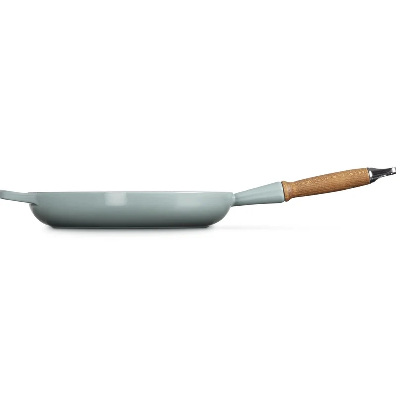 28 cm - Evolution Padella Bassa In Ghisa Vetrificata Con Manico In Legno