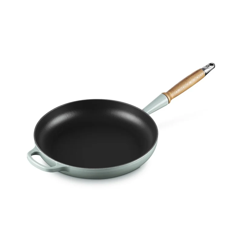 28 cm - Evolution Padella Bassa In Ghisa Vetrificata Con Manico In Legno