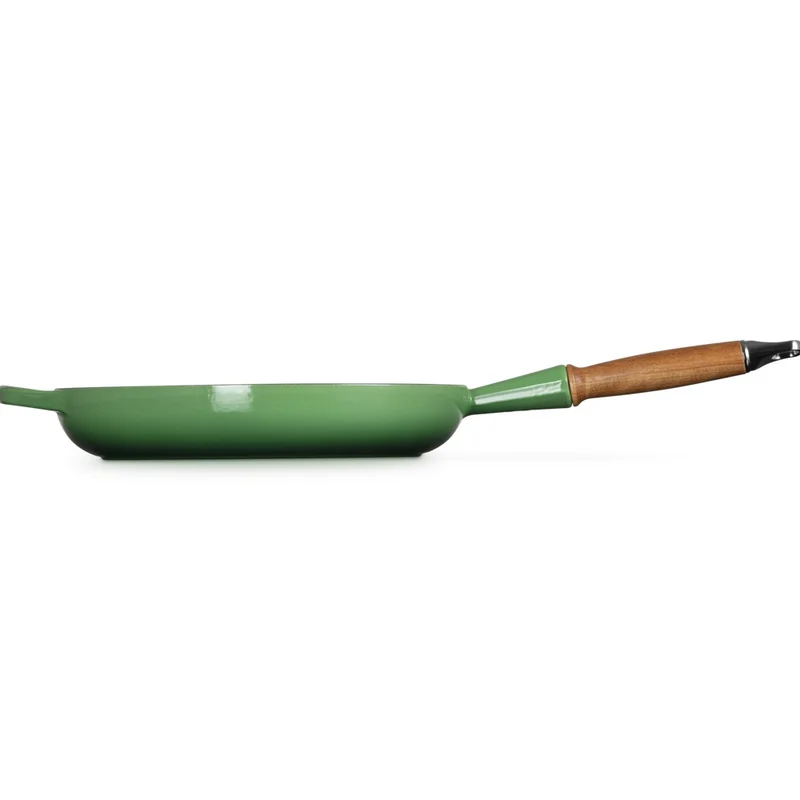 28 cm - Evolution Padella Bassa In Ghisa Vetrificata Con Manico In Legno