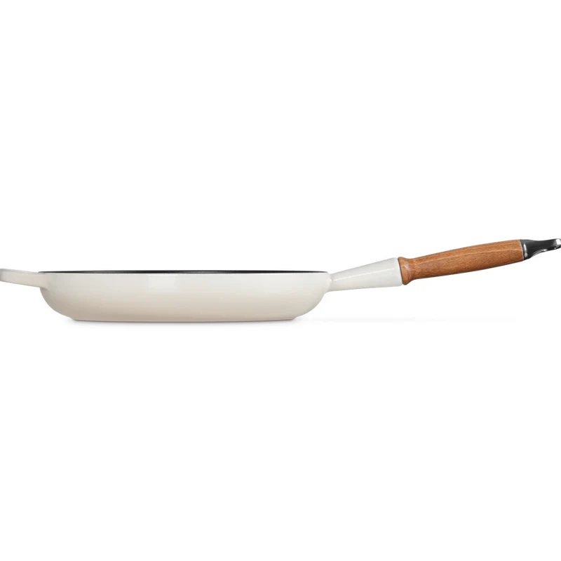 28 cm - Evolution Padella Bassa In Ghisa Vetrificata Con Manico In Legno