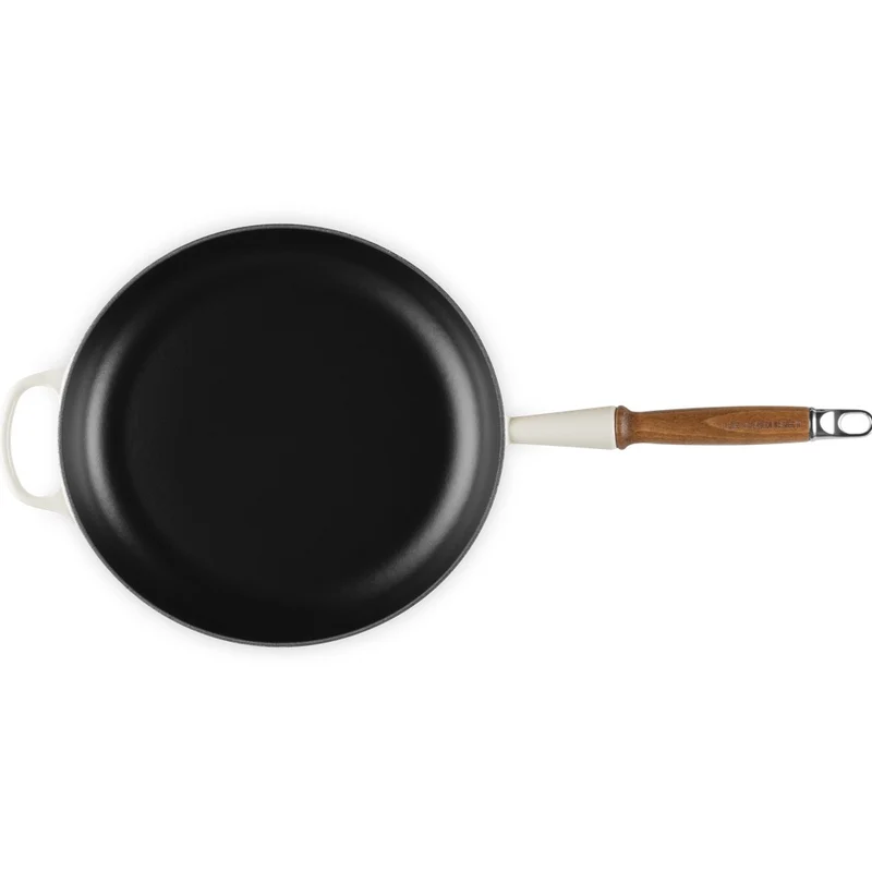 28 cm - Evolution Padella Bassa In Ghisa Vetrificata Con Manico In Legno