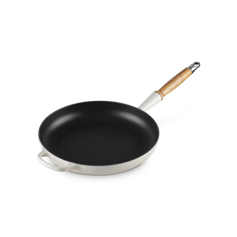 28 cm - Evolution Padella Bassa In Ghisa Vetrificata Con Manico In Legno