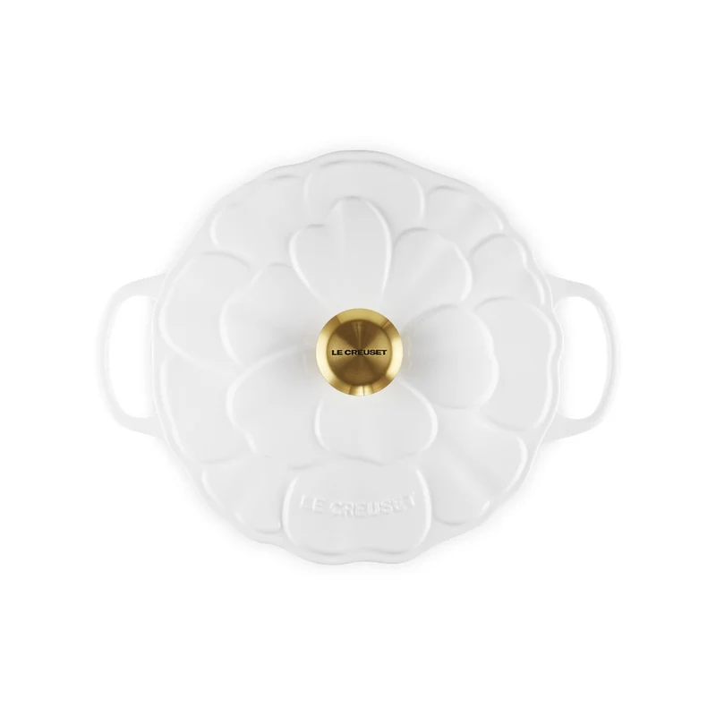 26 cm - Evolution Cocotte Rotonda Con Coperchio a Fiore In Ghisa Vetrificata