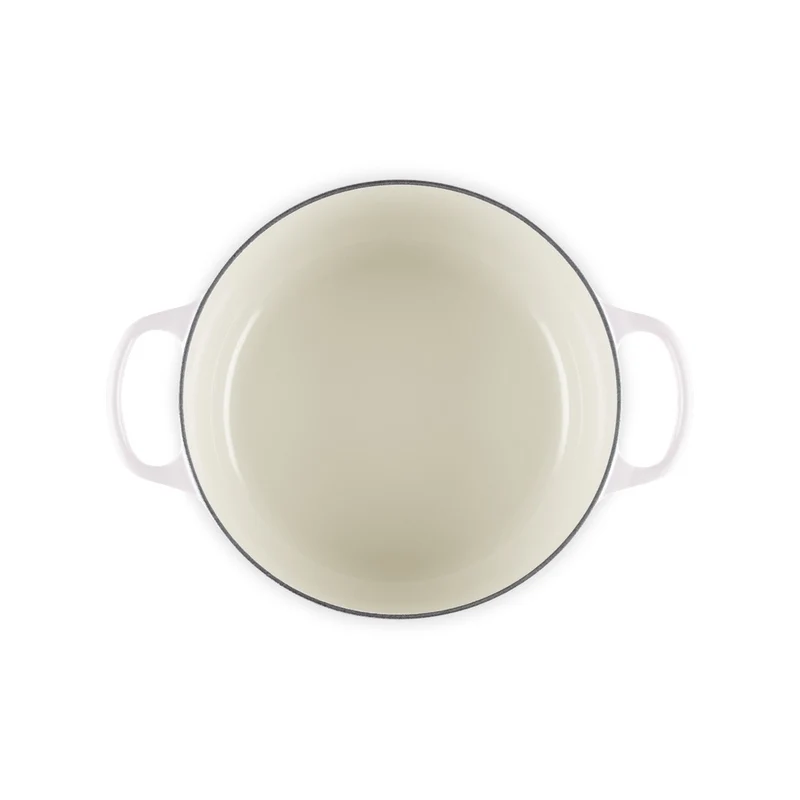 26 cm - Evolution Cocotte Rotonda Con Coperchio a Fiore In Ghisa Vetrificata