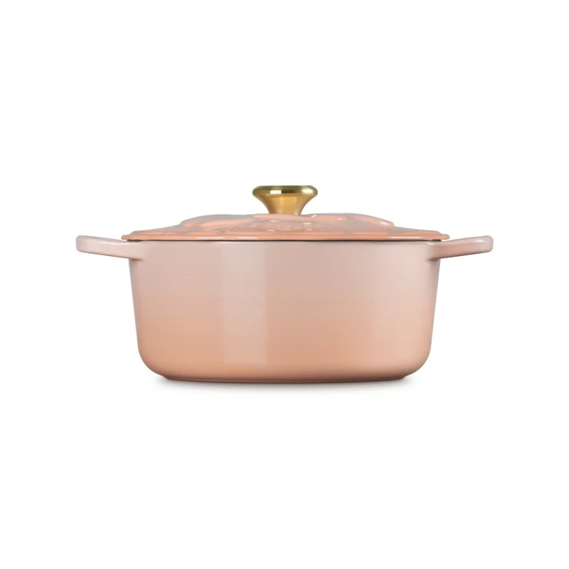 26 cm - Evolution Cocotte Rotonda Con Coperchio a Fiore In Ghisa Vetrificata