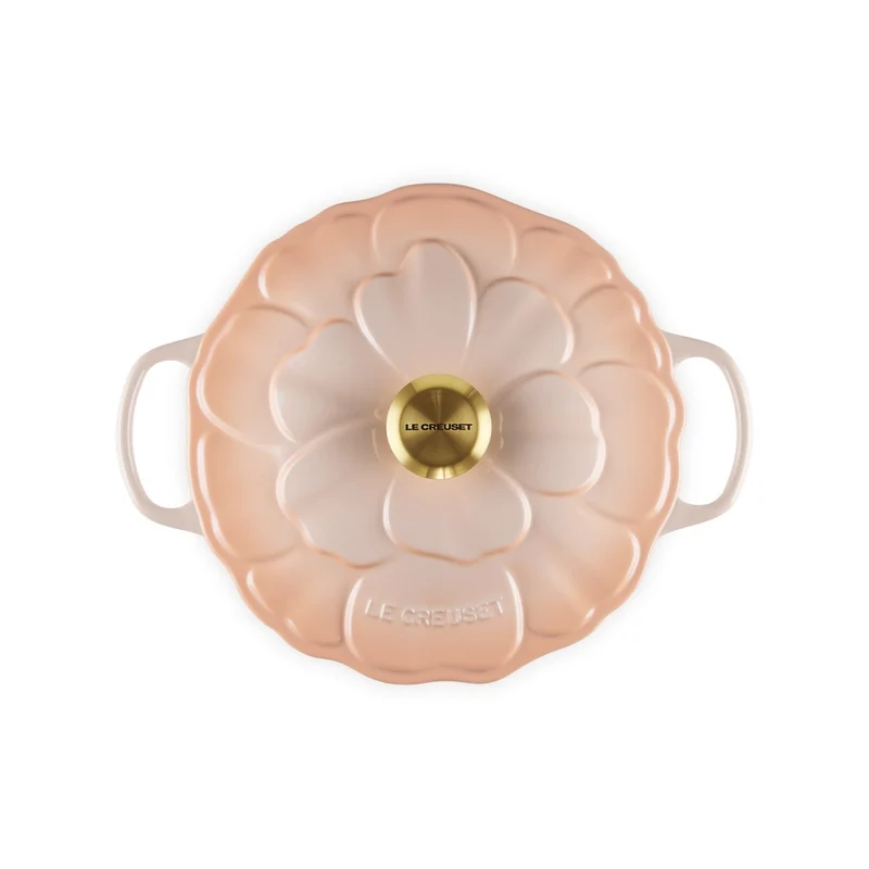 26 cm - Evolution Cocotte Rotonda Con Coperchio a Fiore In Ghisa Vetrificata