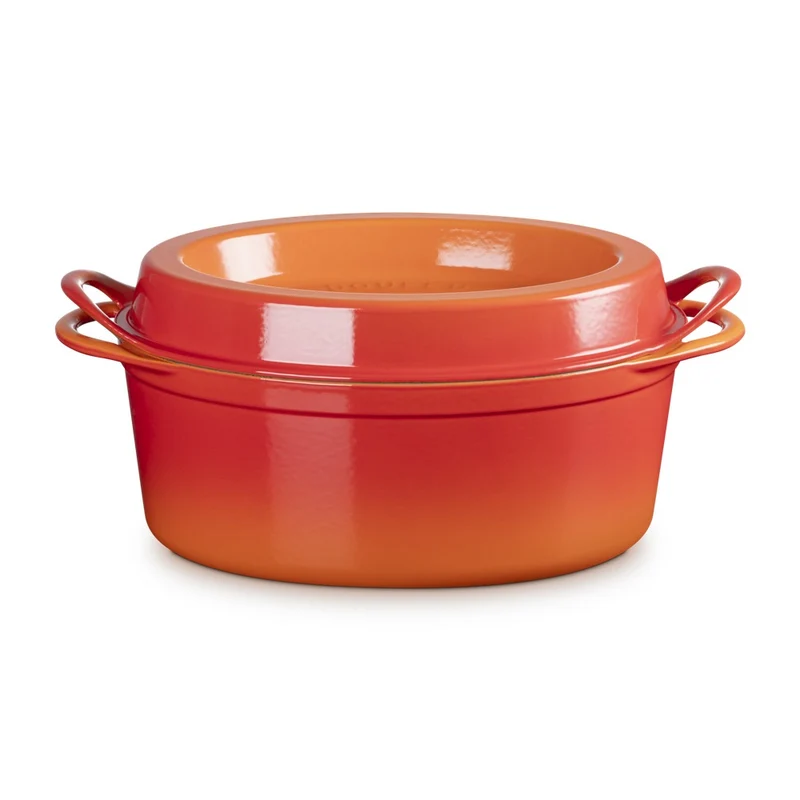 32 cm - Doufeu Casseruola Ovale In Ghisa Vetrificata