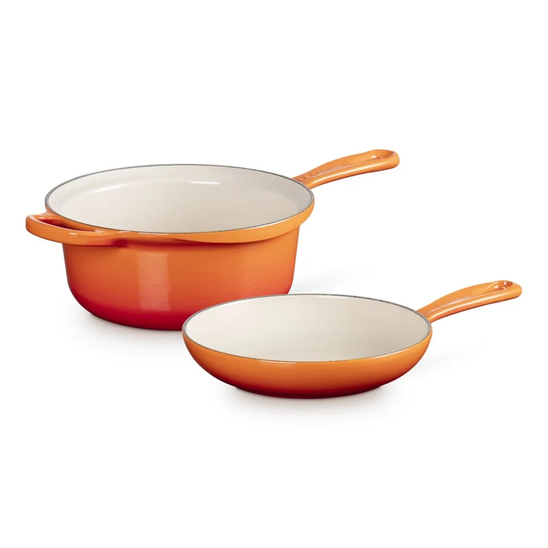 22 cm - Evolution 2in1 Casseruola Con Coperchio Multifunzione In Ghisa Vetrificata