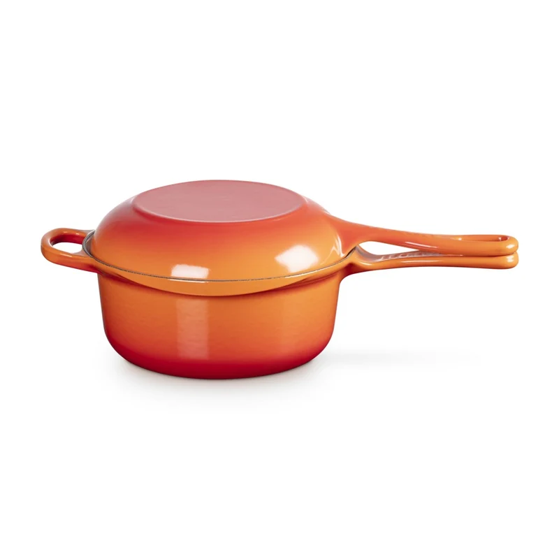 22 cm - Evolution 2in1 Casseruola Con Coperchio Multifunzione In Ghisa Vetrificata