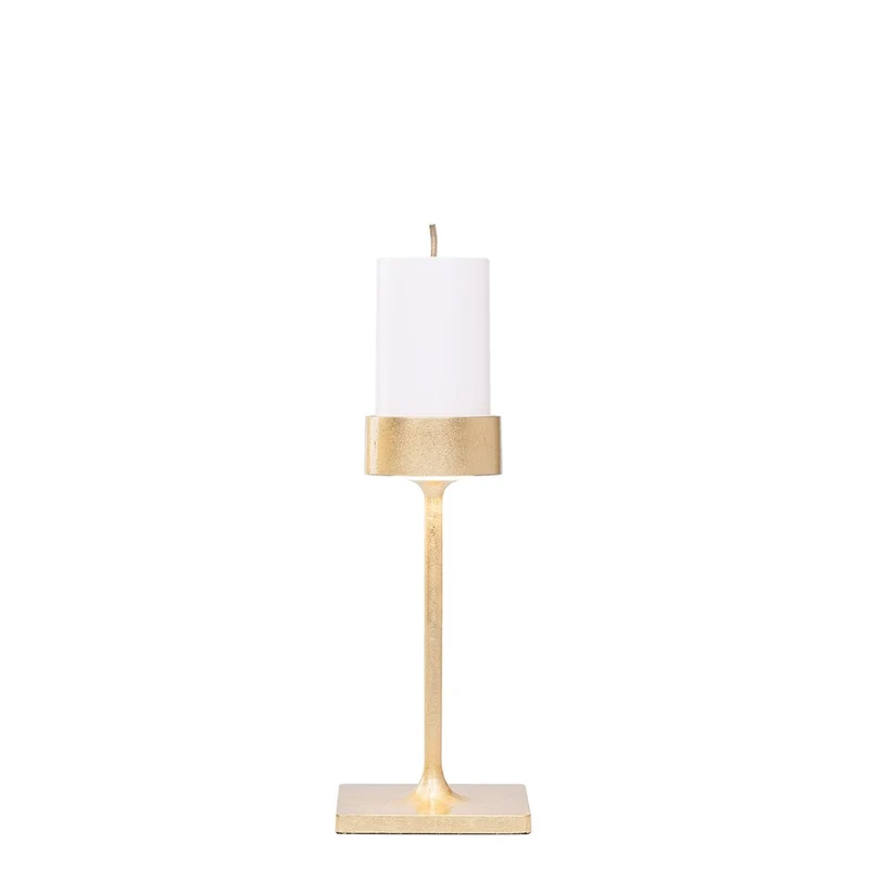 8.7 x H.25.6 cm - Perpetua Mini Lampada Da Tavolo Dimmerabile In Alluminio