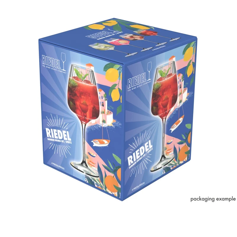 55 cl - Summer Drinks Calice Cocktail Spritz In Vetro Set 4 Pz