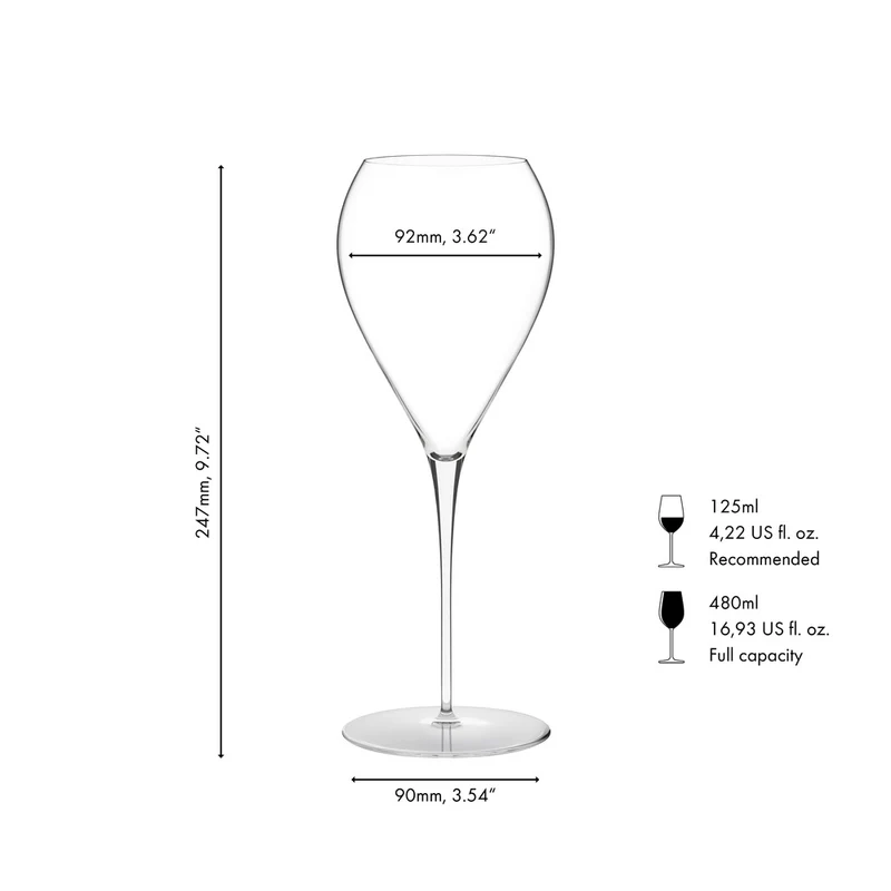 48 cl - Bellorotondo Calice Vino Rosso In Vetro