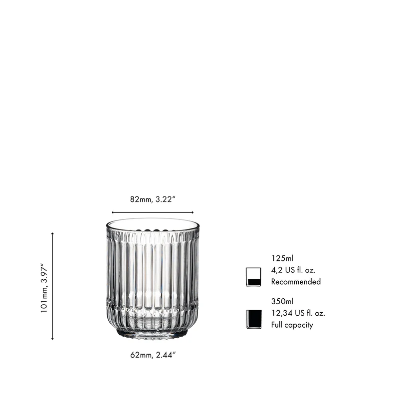 35 cl - Bar Rituals Bicchiere Whisky In Vetro Set 2 Pz