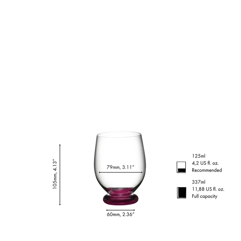 33.7 cl - Fatto a Mano Bicchiere Multiuso Piccolo In Vetro