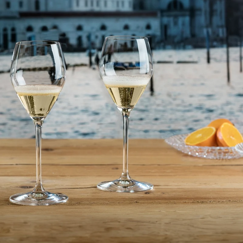 32.2 cl - Prosecco Calice Flute In Vetro Set 4 Pz