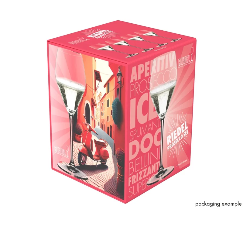 32.2 cl - Prosecco Calice Flute In Vetro Set 4 Pz