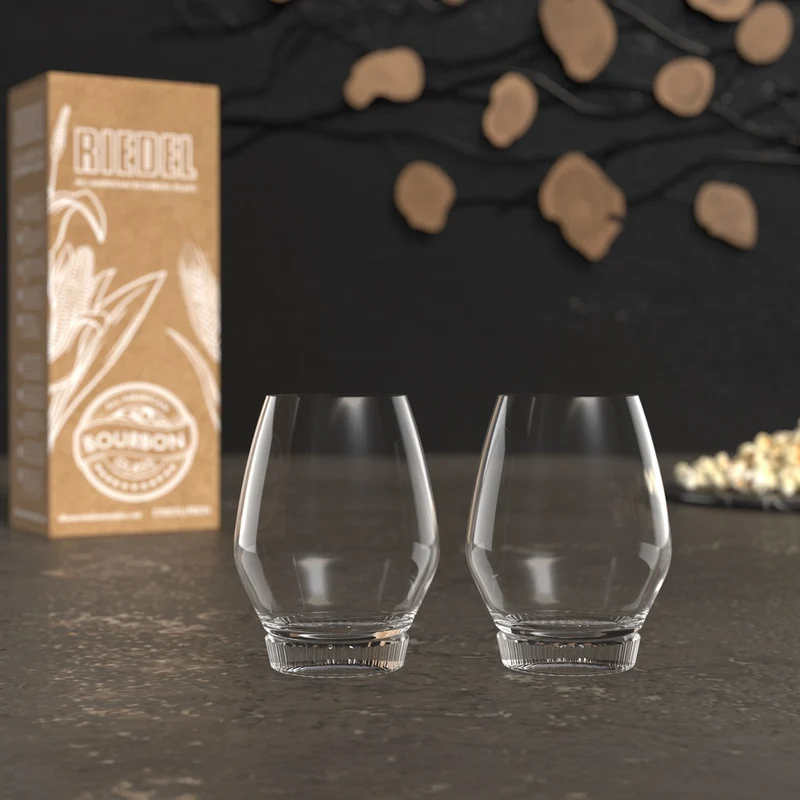 25 cl - All American Bourbon Bicchiere Whisky In Vetro Set 2 Pz