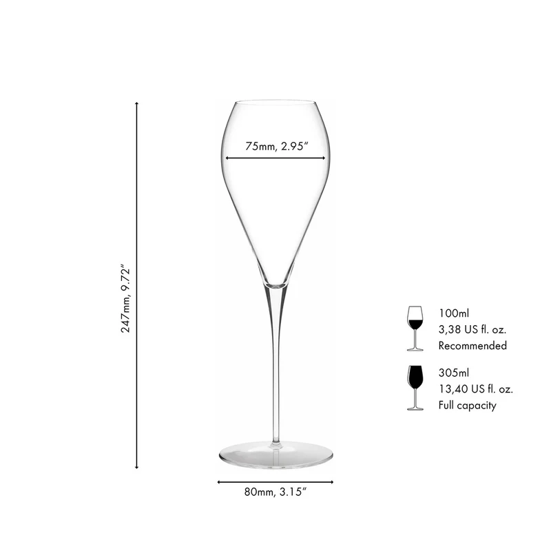 30.5 cl - Bellorotondo Calice Vino Champagne In Vetro