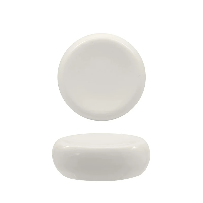 7.6 cm - Selecta Piatto Presentazione Alto Rotondo In Porcellana Set 12 Pz