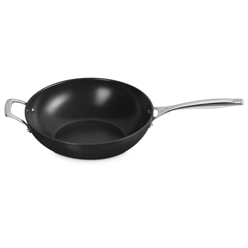 30 cm - Essential Wok Con Manico Lungo Con Rivestimento In Ceramica In Acciaio Inox