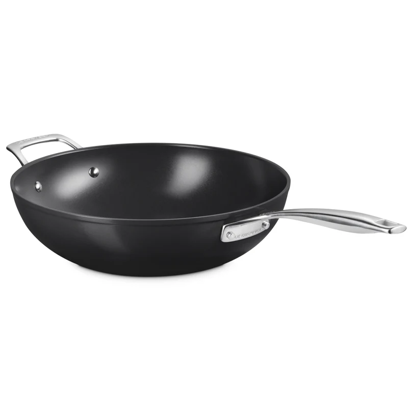 30 cm - Essential Wok Con Manico Lungo Con Rivestimento In Ceramica In Acciaio Inox