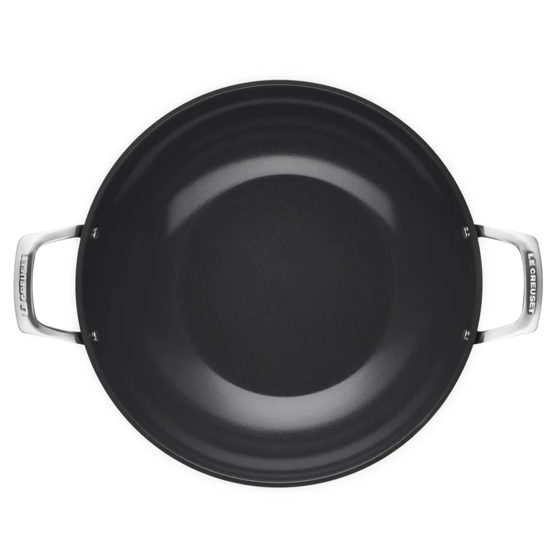 32 cm - Essential Wok Doppia Maniglia Con Rivestimento In Ceramica In Acciaio Inox