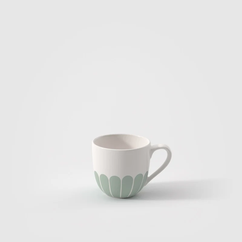7 cl - Fleur Tazzina Caffè In Porcellana Premium Set 6 Pz