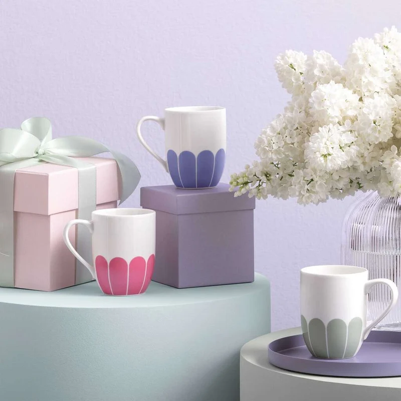 29 cl - Fleur Tazza Cappuccino In Porcellana Premium Set 6 Pz