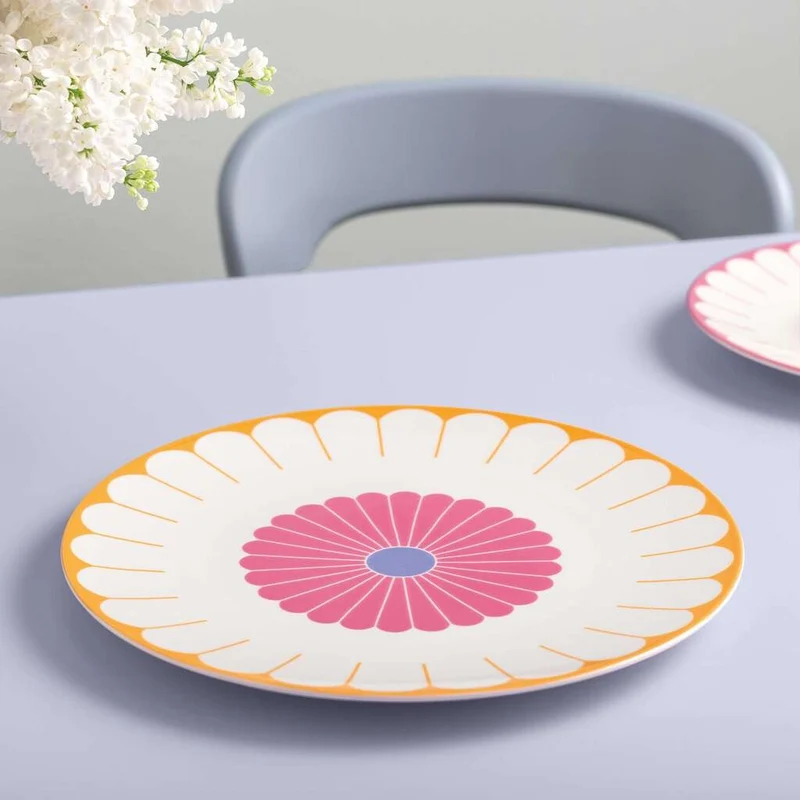 31.8 cm - Fleur Piatto Presentazione In Porcellana Premium Set 6 Pz