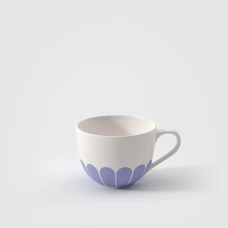 16 cl - Fleur Tazza Tè In Porcellana Premium Set 6 Pz