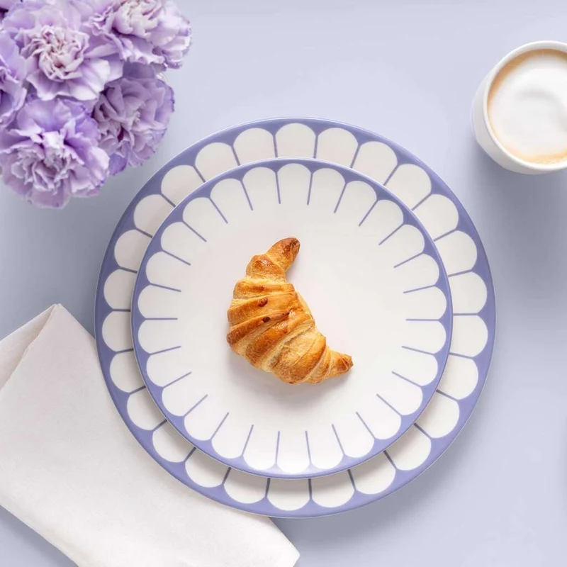 21.2 cm - Fleur Piatto Dessert In Porcellana Premium Set 6 Pz