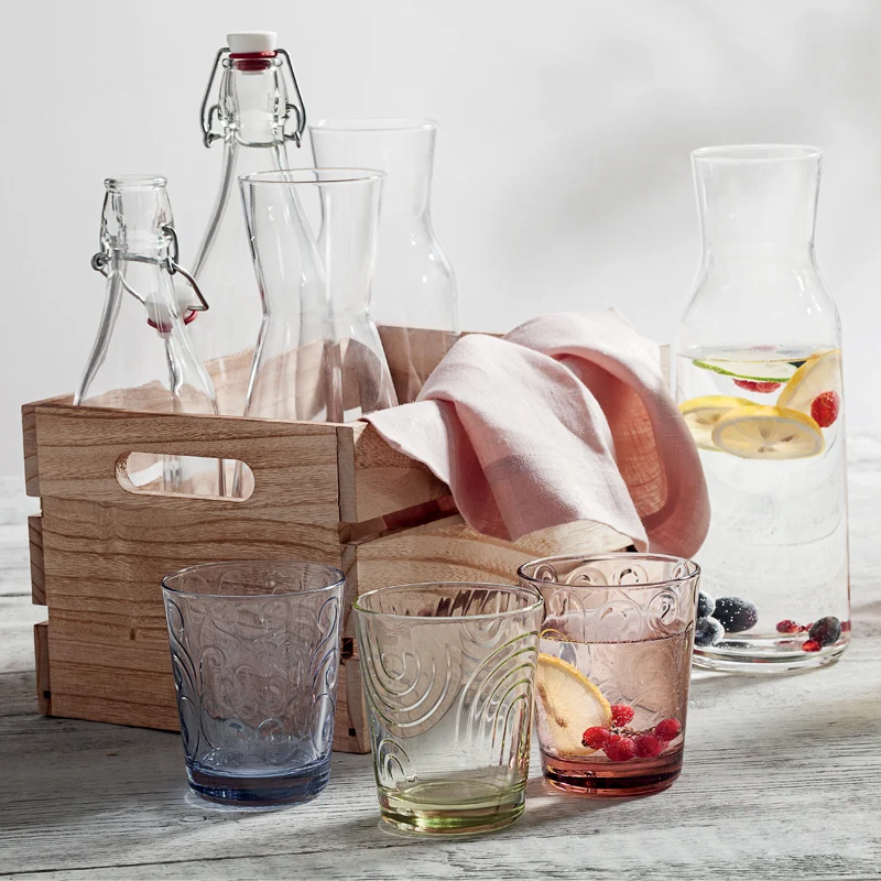 1.19 Litri - Aquaria Caraffa in Vetro - Set 6 Pz