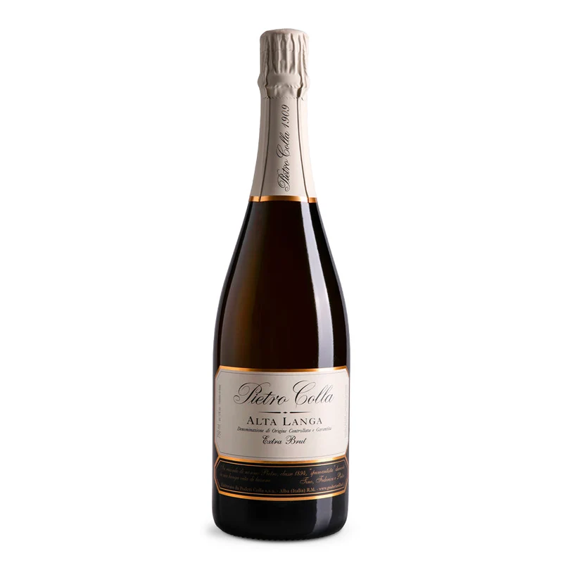 Alta Langa DOC 2021 Extra Brut Pietro Colla Poderi Colla + 2 Calici Flute Ultralight 51 cl