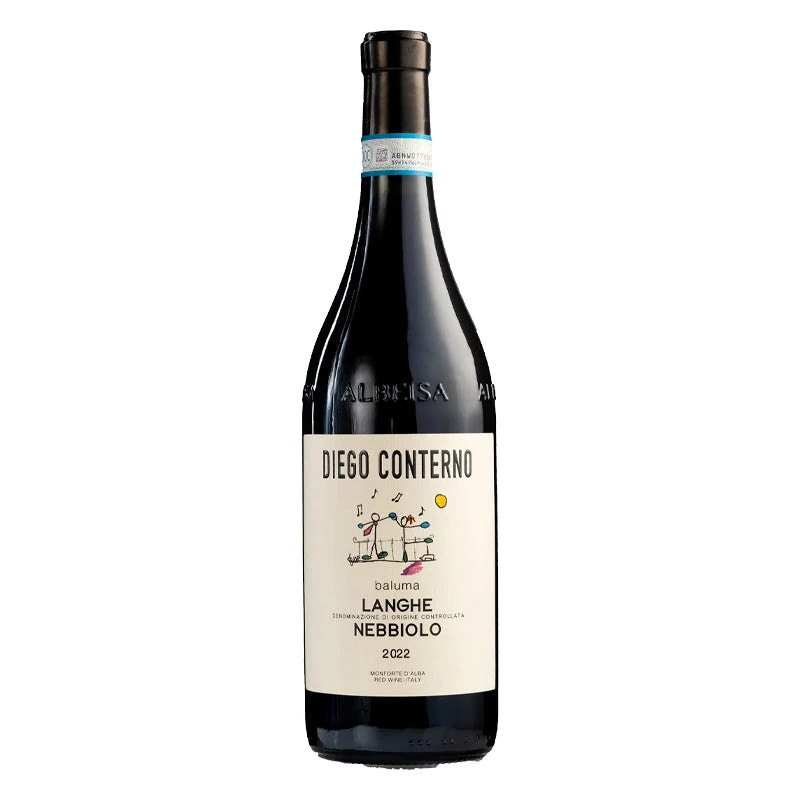 Baluma Langhe DOC 2022 Conterno Diego + 6 Calici Vino Rosso Zante Ray 60 cl