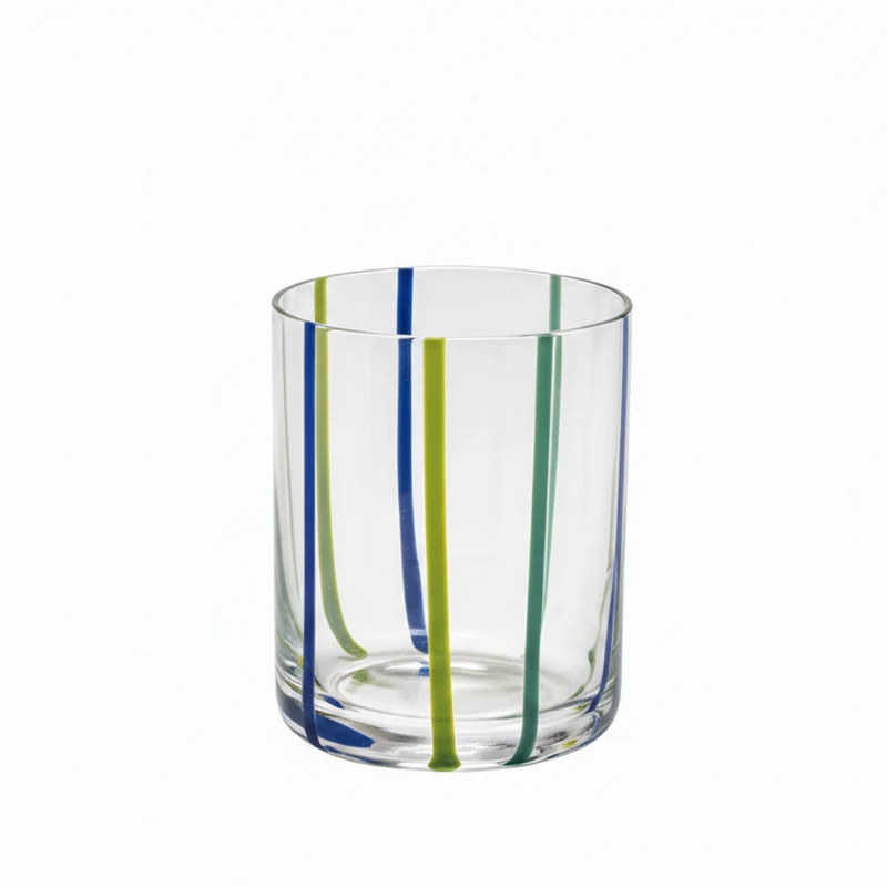 37.5 cl - Stick Bicchiere Acqua In Vetro Soffiato A Bocca Set 6 Pz