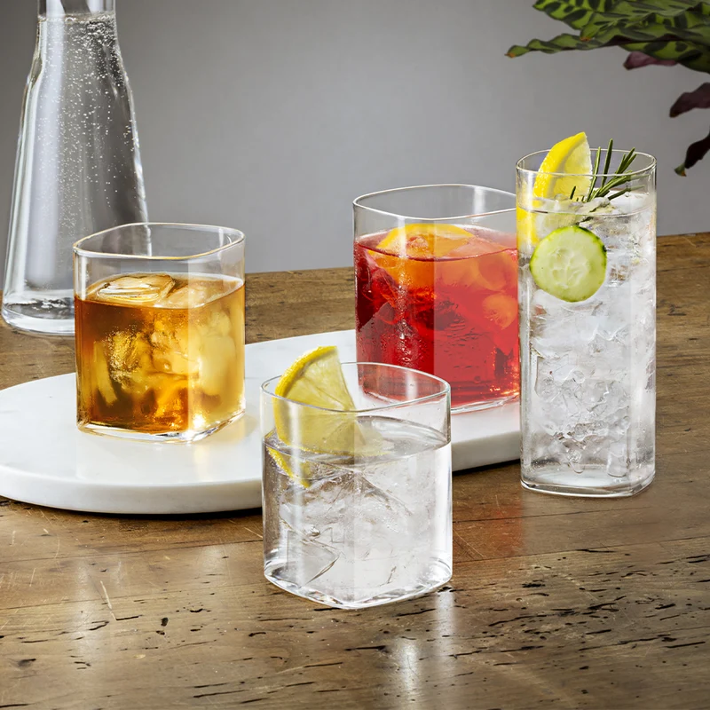 28.5 cl - Top Class Square Bicchiere Acqua In Vetro Set 6 Pz