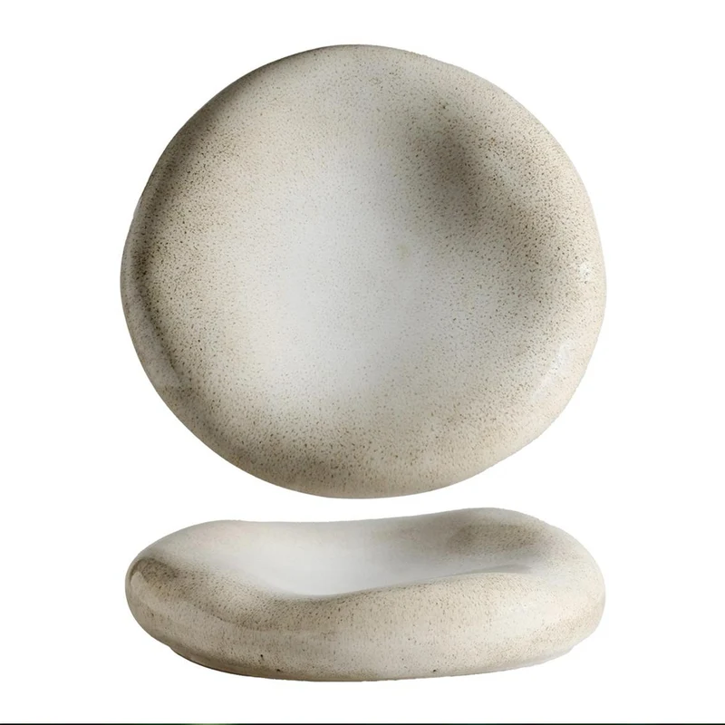16.5 cm - Stone Piatto Presentazione Cuscino In Stoneware Set 4 Pz