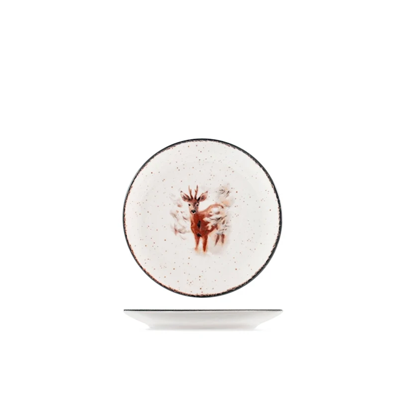 Fairytale Charm Servizio Piatti Con Decoro Natalizio In Stoneware Set 18 Pz