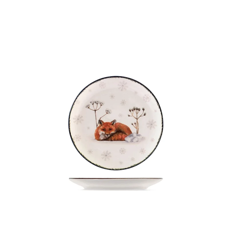 Coupe Wild Spirits Servizio Piatti Con Decoro Natalizio In Stoneware Set 18 Pz