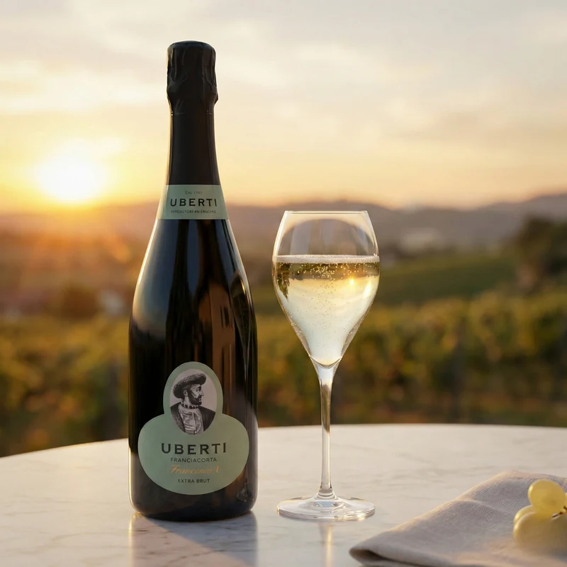 Francesco I Franciacorta DOCG Uberti + 6 Calici Rastal Franciacorta