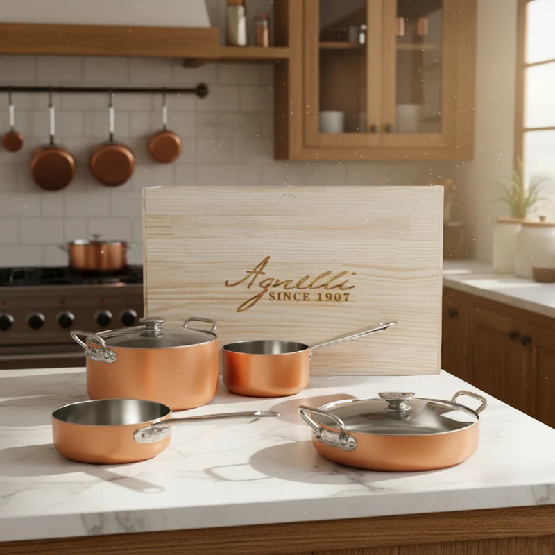 Copper4 Batteria Pentole Induzione In Rame Set 6 Pz