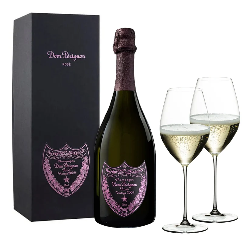 Dom Pèrignon Rosè 2009 Astucciata + 2 Riedel Veritas Calice Flute