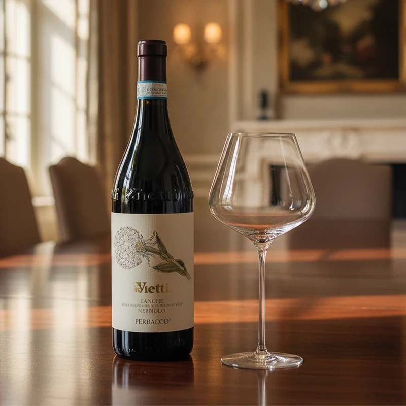 Vietti Perbacco Nebbiolo DOC 2021 + Set 6 Calici Vino Rosso Burgundy Quatrophil 70.8 cl