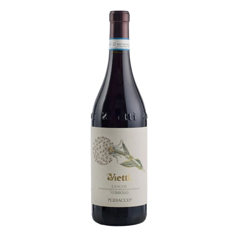 Vietti Perbacco Nebbiolo DOC 2021 + Set 6 Calici Vino Rosso Burgundy Quatrophil 70.8 cl