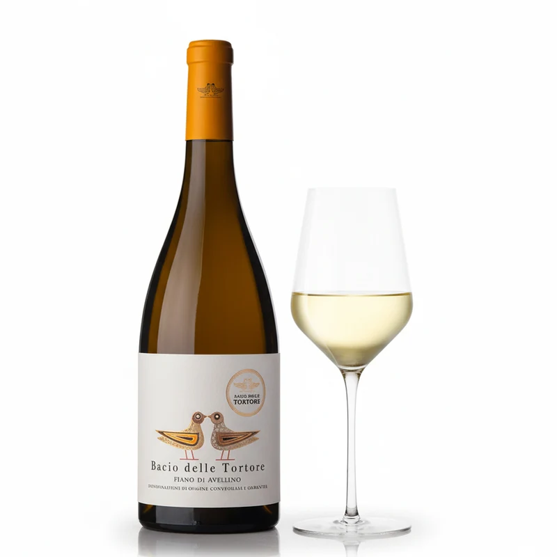 Passo delle Tortore Fiano di Avellino DOCG 2024 + Set 6 Calici Vino Bianco Starlight 41 cl