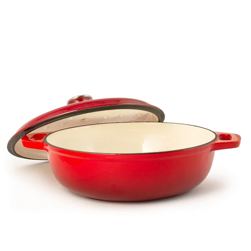 30 cm - Ghisa Casseruola Rotonda Con Coperchio In Ghisa