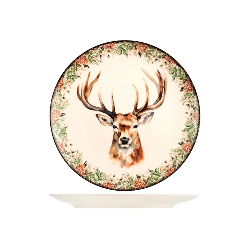 Montana Servizio Tavola Decorato In Stoneware Set 18 Pz