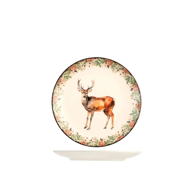 Montana Servizio Tavola Decorato In Stoneware Set 18 Pz